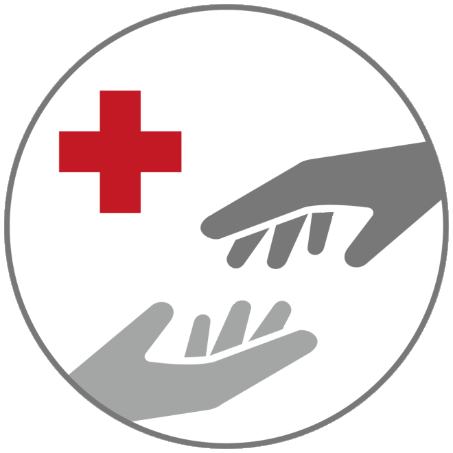 Abbildung: Piktogramm des Grundsatzes Menschlichkeit